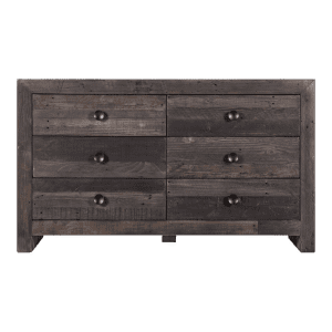 Urban Rustic Solid Wood 6-Drawer Double Dresser