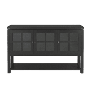 Sunburst Inlay Reclaimed Wood 4-Door Sideboard