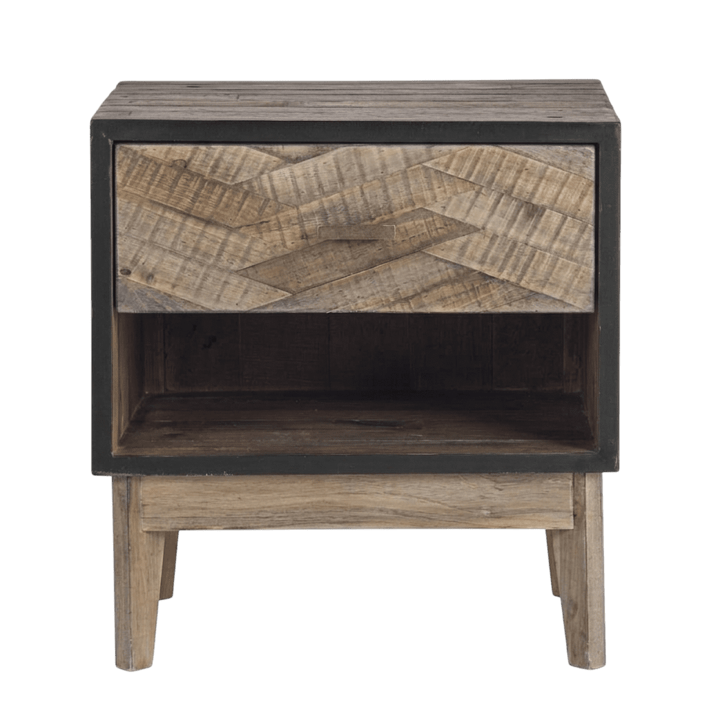 Handcrafted Bone Inlay 4-Drawer Tallboy – Floral Vine Pattern Vertical Chest of Drawers (Black & White)