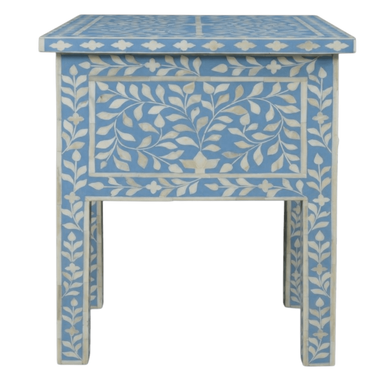Botanical Bone Inlay 2-Drawer Nightstand - Image 2