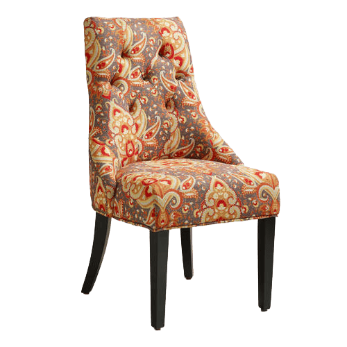 Bohemian Paisley Button-Tufted Upholstered Accent Chair - Image 2