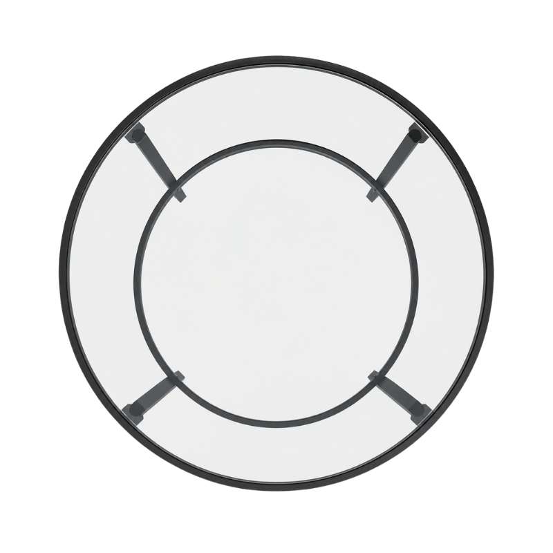 Modern Round Glass Side Table - Image 2