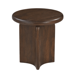 Modern Rustic Round Wooden Side Table