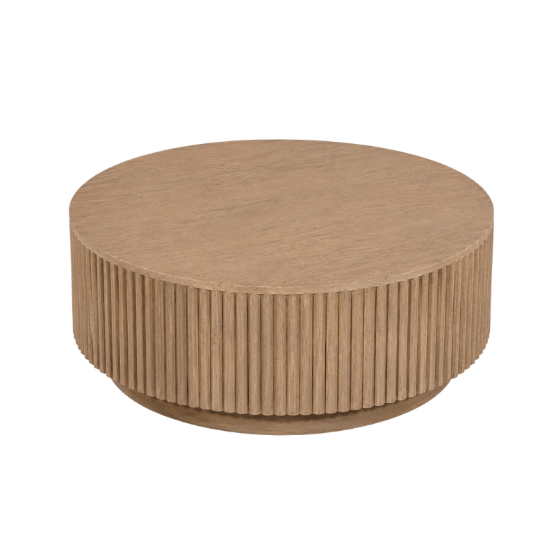 Round Wooden Modern Coffee Table