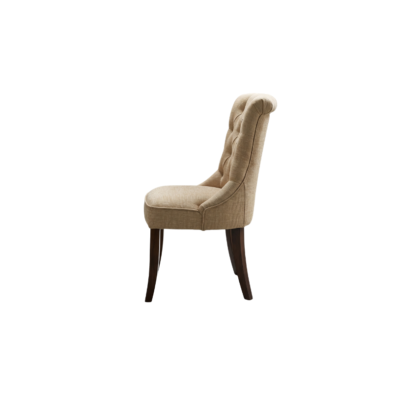 Luxury Tufted Upholstered Dining Chair with Wooden Legs | Modern Accent Chair