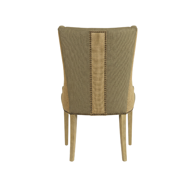 Modern Wingback Upholstered Dining Chair with Wooden Legs | Luxury High Back Accent Chair