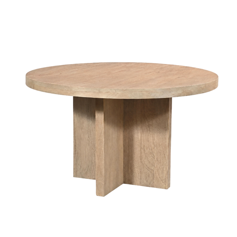 Modern Round Wooden Coffee Table for Living Room